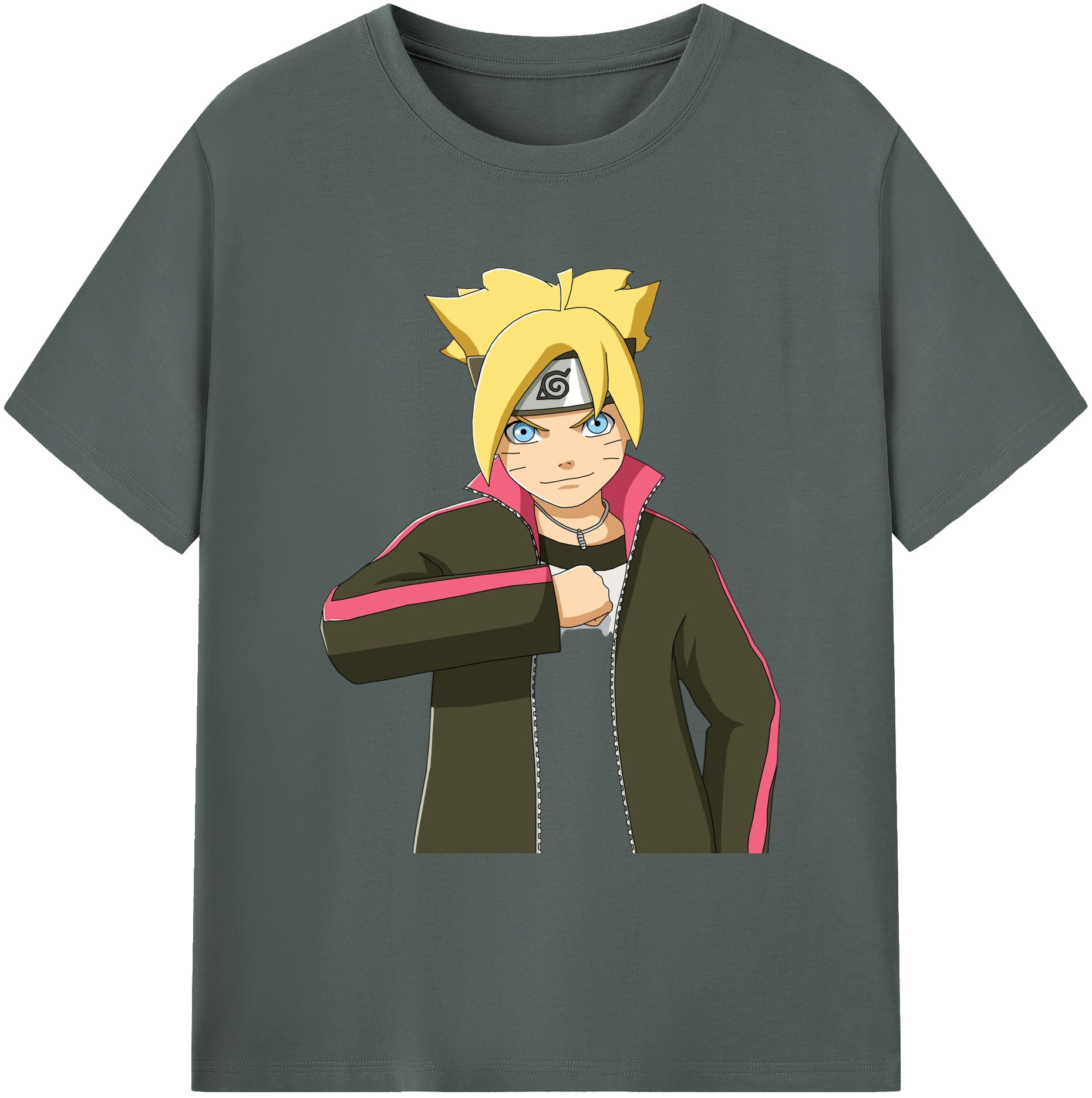 （画像用） NARUTO -ナルト- うずまき ボルト Uzumaki Boruto 綿100％ メンズ半袖Tシャツ｜肌触りやわらか＆通気性